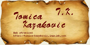 Tomica Kazaković vizit kartica